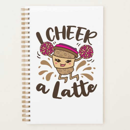 Ik juich een late schattige cheerleading koffie planner (Voorkant)