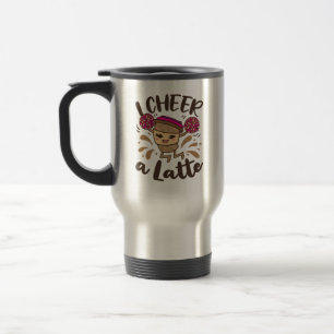 Ik juich een late schattige cheerleading koffie reisbeker