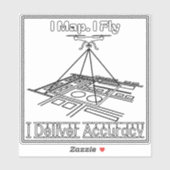 Ik kaart, ik vlieg drone sticker (Vel)