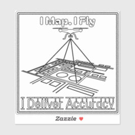 Ik kaart, ik vlieg drone sticker