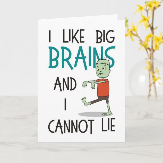 "ik Kaart van Halloween van de Zombie houd van van (Gele Bloem)