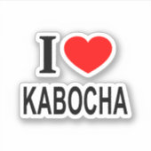 Ik ❤️ KABOCHA Ik HOU VAN KABOCHA Ik HEB KABOCHA LI Sticker (Voorkant)