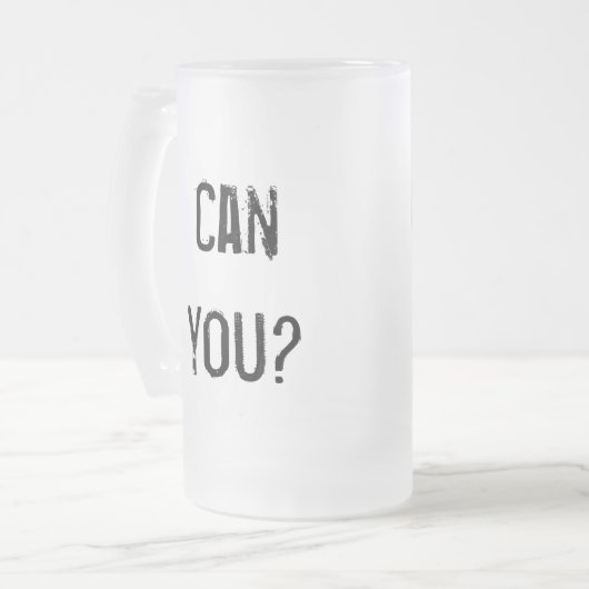 Ik kan 13.1 rennen - linkshandigen matglas bierpul (Voorkant links)