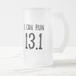 Ik kan 13.1 rennen - linkshandigen matglas bierpul