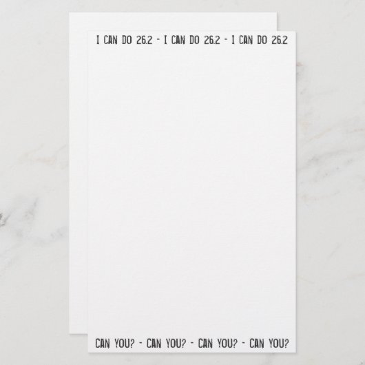 Ik kan 26.2 — Kun je dat? Briefpapier (Voorkant / Achterkant)