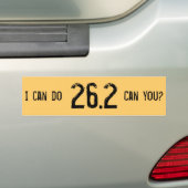 Ik kan 26.2 — Kun je dat? - Gepersonaliseerd Bumpersticker (Op auto)