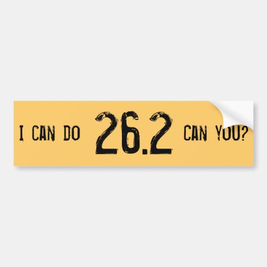 Ik kan 26.2 — Kun je dat? - Gepersonaliseerd Bumpersticker (Voorkant)