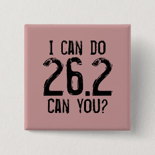 Ik kan 26.2 — Kun je dat? Vierkante Button 5,1 Cm