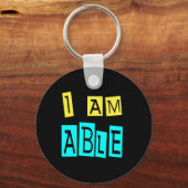 Ik kan ADHD Speed Teacher Down Syndrome ondersteun Sleutelhanger (Achterkant)