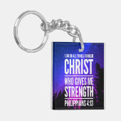 Ik kan alle Christelijke bijbelse versies doen Sleutelhanger (Voorkant Links)