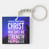 Ik kan alle Christelijke bijbelse versies doen Sleutelhanger (Achterkant)