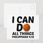 IK KAN ALLE DINGEN BASKETBAL BRIEFKAART (Voorkant / Achterkant)