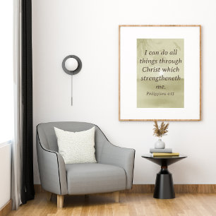 Ik Kan Alle Dingen Bijbel Schrift Muur Kunst Poster