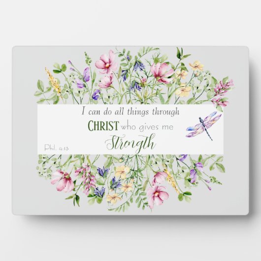 Ik kan alle dingen bijbelvers doen fotoplaat (voorkant)