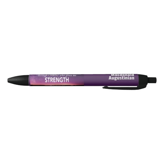 IK KAN ALLE DINGEN Christelijk gepersonaliseerd DO Zwarte Inkt Pen (Bodem)