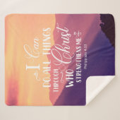 Ik kan alle dingen doen Bijbel Christelijk Sherpa  Sherpa Deken (Voorkant (horizontaal))