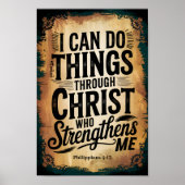 Ik kan alle dingen doen Christelijke muurkunst Poster (Voorkant)