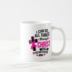 Ik kan alle dingen doen door Christus borstkanker  Koffiemok