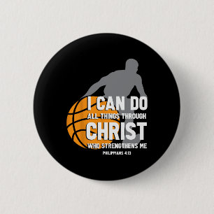 Ik kan alle dingen doen door Christus Christelijk  Ronde Button 5,7 Cm