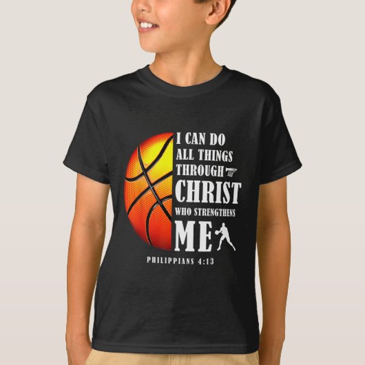 Ik kan alle dingen doen door Christus Christelijk  T-shirt (Voorkant)