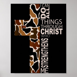 Ik kan alle dingen doen door Christus Christelijke Poster