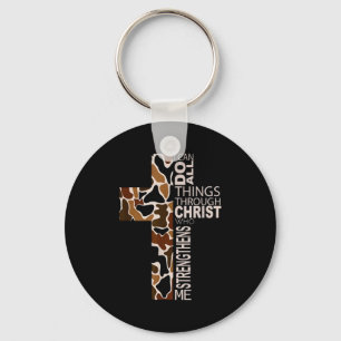 Ik kan alle dingen doen door Christus Christelijke Sleutelhanger