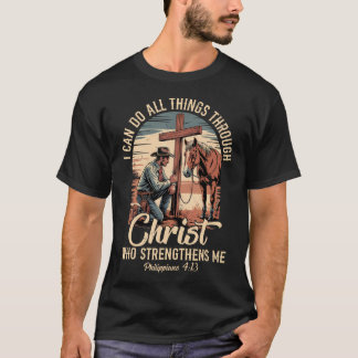 Ik Kan Alle Dingen Doen Door Christus Cowboy T-shirt