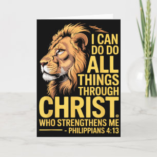 Ik kan alle dingen doen door Christus, Cross Lino  Kaart