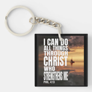 IK KAN ALLE DINGEN DOEN DOOR CHRISTUS DIE MIJ STER SLEUTELHANGER