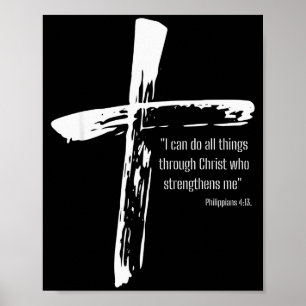 Ik kan alle dingen doen door Christus die mij vers Poster