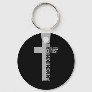 Ik kan alle dingen doen door Christus die mij vers Sleutelhanger