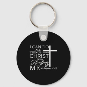 Ik kan alle dingen doen door Christus het christel Sleutelhanger