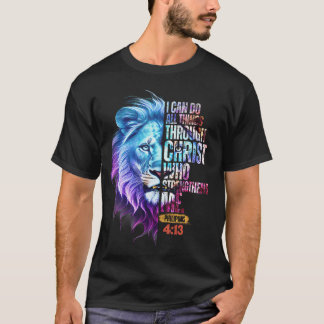 Ik kan alle dingen doen door Christus Leeuw Gelovi T-shirt
