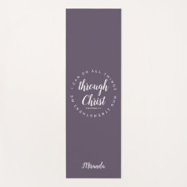 Ik kan alle dingen doen door Christus Plum of gebe Yogamat