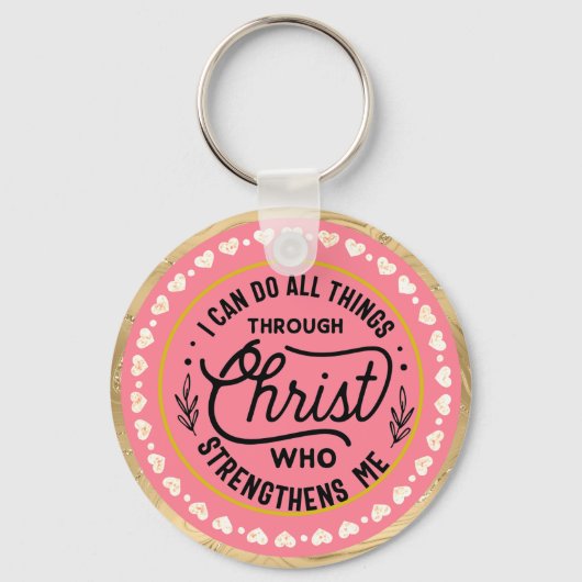 Ik kan alle dingen doen door Christus Sleutelhanger (Voorkant)