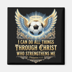 Ik kan alle dingen doen door Christus Voetbal Gelo Magneet
