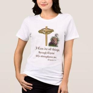 Ik kan alle dingen doen door de Bijbeltekst van Ch Tri-Blend Shirt