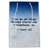 Ik kan alle dingen doen door...Filippenzen 4:13 Medium Cadeauzakje (Voorkant)