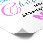 Ik kan alle dingen doen door middel van een krist poster (Hoek)