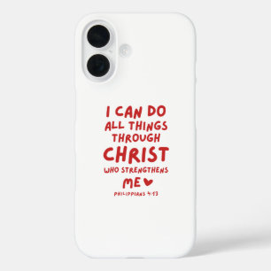 Ik kan alle dingen doen op de Filippijnen 4:13 iPhone 16 Hoesje