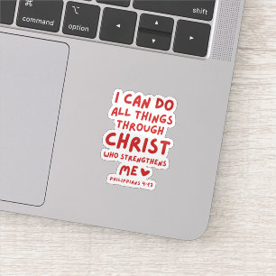 Ik kan alle dingen doen op de Filippijnen 4:13 Sticker