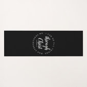 Ik kan alle dingen doen via Christ Black & White Yogamat (Achterkant (horizontaal))
