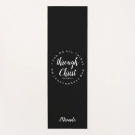 Ik kan alle dingen doen via Christ Black & White Yogamat