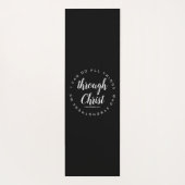 Ik kan alle dingen doen via Christ Black & White Yogamat (Achterkant)