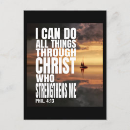 IK KAN ALLE DINGEN DOEN VIA CHRIST DIE VERSTERKT BRIEFKAART
