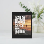 IK KAN ALLE DINGEN DOEN VIA CHRIST DIE VERSTERKT BRIEFKAART (Staand voorkant)