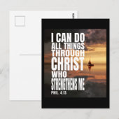 IK KAN ALLE DINGEN DOEN VIA CHRIST DIE VERSTERKT BRIEFKAART (Voorkant / Achterkant)