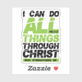 Ik kan alle dingen doen via Christus bijbel vers Sticker (Vel)