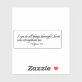 Ik kan alle dingen doen via Christus - Clear Sticker (Vel)