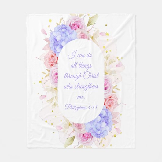 Ik kan alle dingen doen via Christus - Filippijnen Fleece Deken (Voorkant)